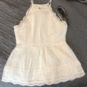BRAND NEW, NEVER WORN white lace tank top